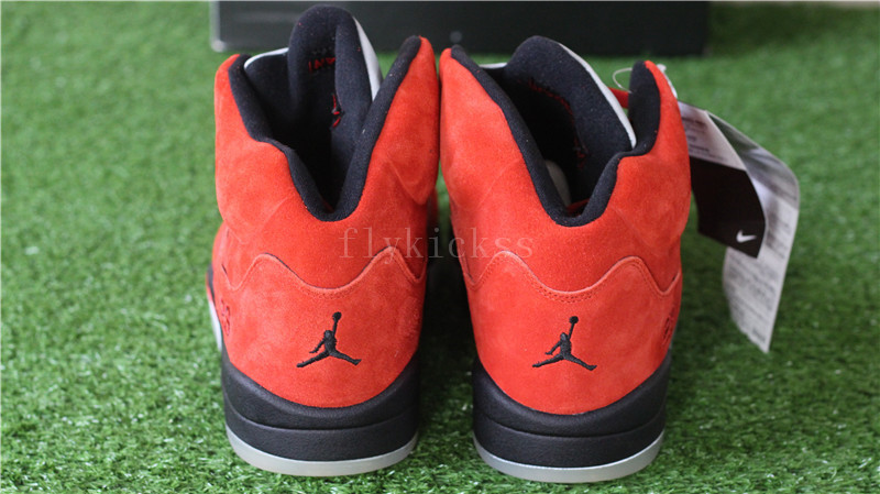 Authentic Air Jordan 5 Retro Raging Bull Red Suede